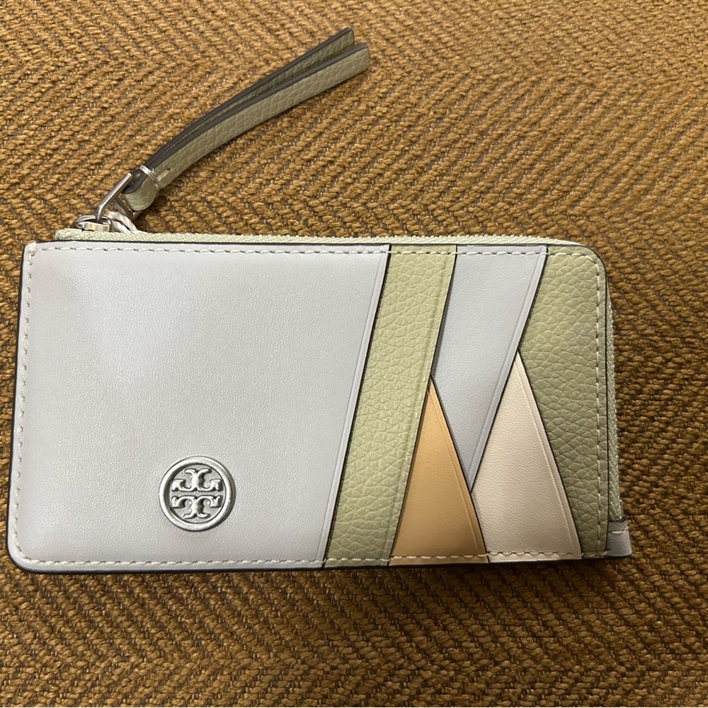 Tory Burch Robinson Color-Block Patchwork Zip-card Case (NWT)